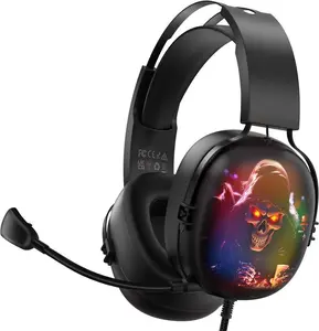 CM7001 Gaming Headset with RGB Lighting, 7.1 Surround Sound, Noise-Cancelling Microphone, 50mm Speakers, Wired for PC, PS4, PS5, Mac, Laptop