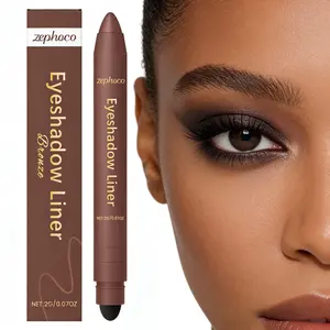 2-in-1 Liquid Eyeliner Pen, One Stroke Precise Lines, Long-Lasting Waterproof Smudge-Proof, Natural Matte Finish, Easy Makeup for Beginners.