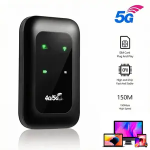 5G/4G LTE WiFi Mobile Hotspot,5G/4G WiFi Hotspot Device,150Mbps High Speed,Portable WiFi Hotspot for Travle,Business,RV,Cruise, 10 +Connected Devices, WiFi Battery Powered, Wifi Pocket