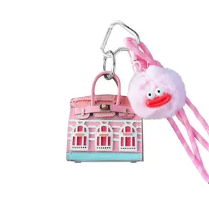 Mini House Handbag Leather Bag Charm