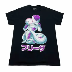 Frieza T-shirt Adult Small Black Japanese Anime Shirt Size S-3XL