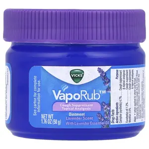 Vicks VapoRub Lavender Ointment - Drug-Containing Cough Relief Treatment, 1.76 oz (50 g), 1.76 fl oz