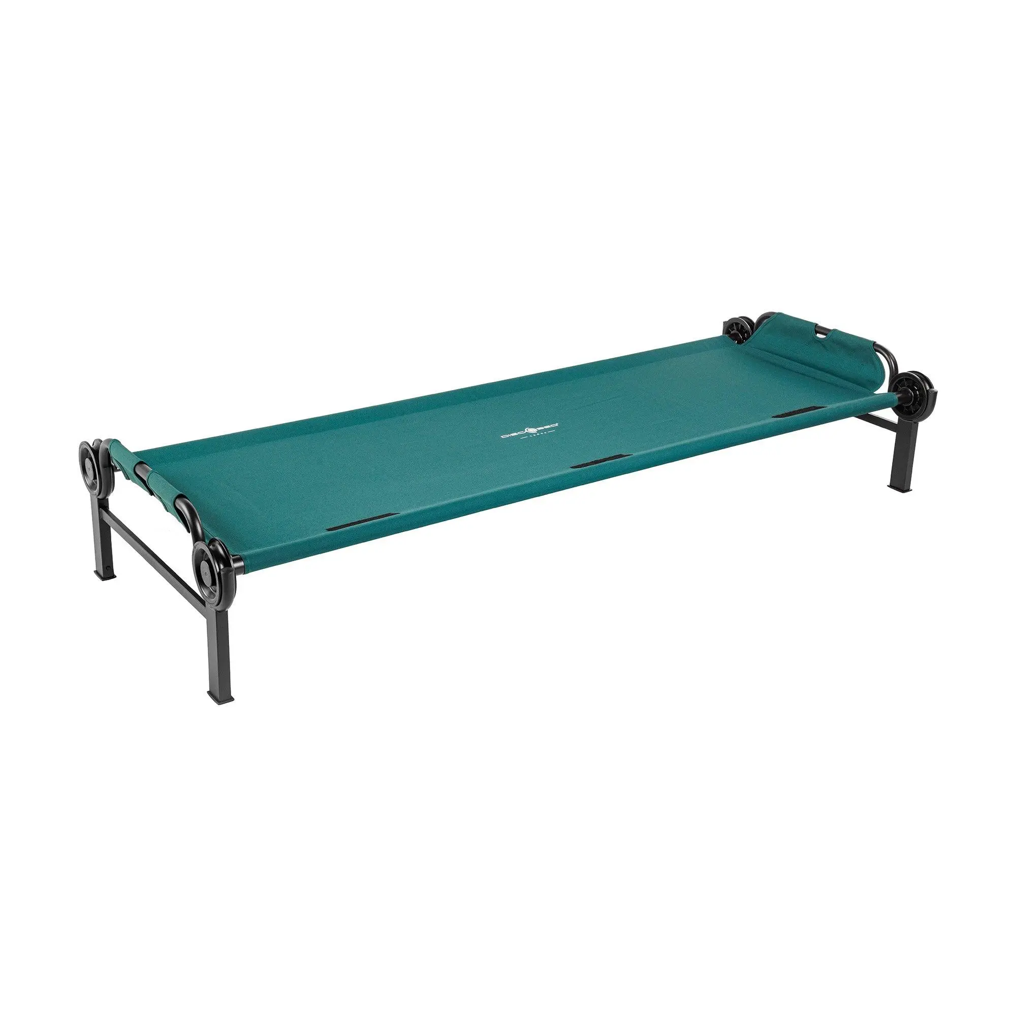 Disc-O-Bed Single Cot, Portable Sleep Solution for Tents & Cabins, Green, Large Disc-O-Bed Single Cot, Portable Sleep Solution for Tents & Cabins, Green, Large