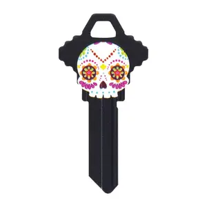 Hillman Wackey Sugar Skull House/Office Universal Key Blank Single (Pack of 6).