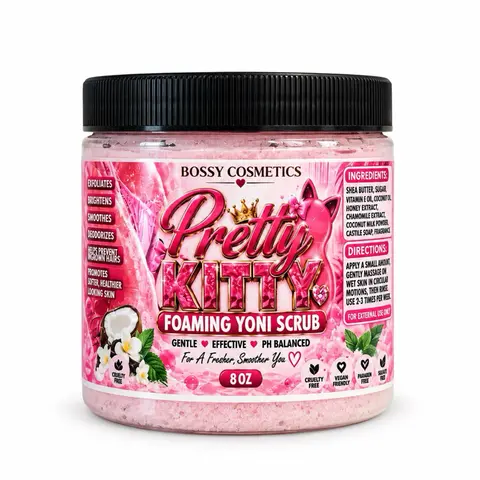 Pretty kitty Foaming Yoni Body Wash Body Scrub Moisturizing (8oz Jars)