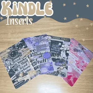 Kindle Inserts for Clear Case | Celestial | Basic 10th, 11th, 12th Gen | Colorsoft | Paperwhite | Scribe | Oasis 2/3 | Kobo | iPad mini