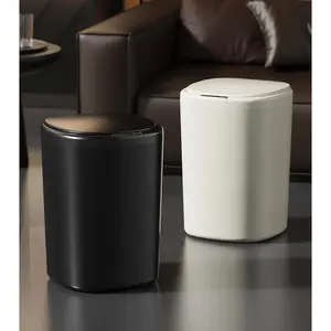 Smart Trash Can Household Large Plastic Trash Can for Living Room Toilet Kitchen with Automatic Inductive Ashbin and Built-in Light