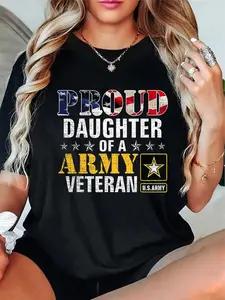 Proud Daughter of a US Army Veteran  Honor Your Hero Dad! Short Sleeve T-Shirt