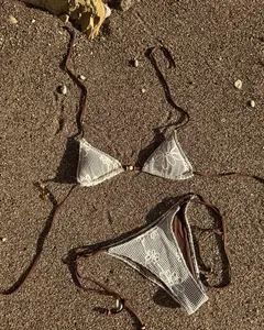 Espresso Eyelet Bikini Set