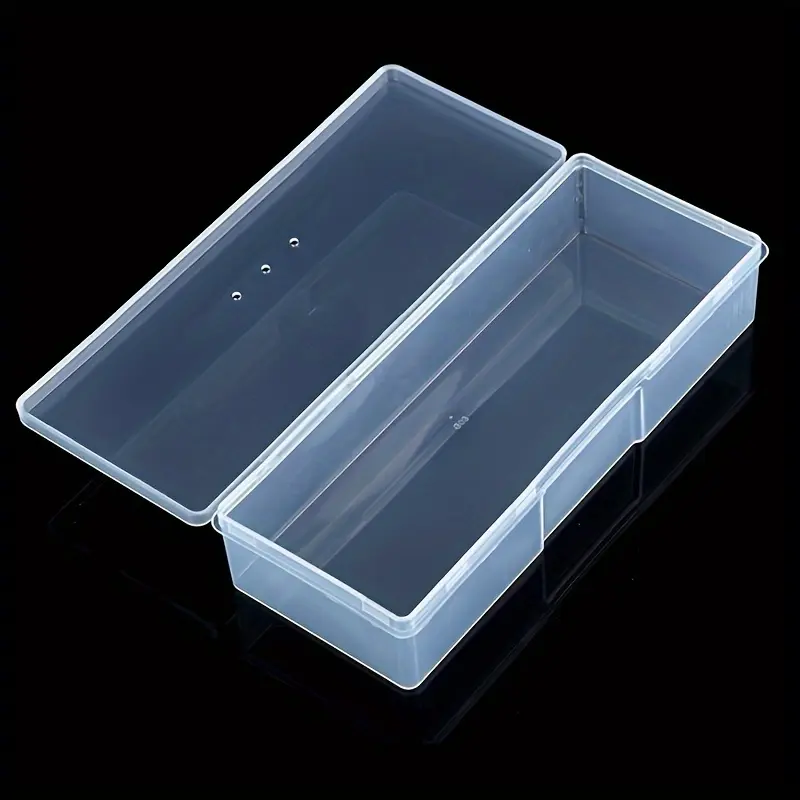 Transparent Storage Box for Nail Tools and Cosmetics - Organize Your Manicure Supplies with Ease