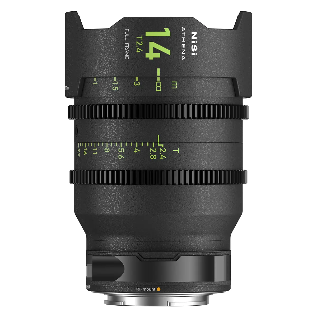 NiSi ATHENA PRIME 14mm T2.4 Cine Camera Lens with Filter Holder, Canon RF Mount, for Canon RF Camera Systems