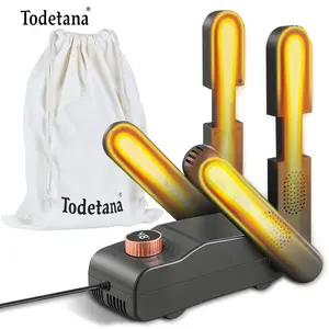 Household Shoe Dryer with Storage Bag, 4 Tubes Shoe Dryer with Timer, Quick Drying Boot Warmers/Dryer, Plug and Play Shoe Dryer, Boot Dryer for Snow Boots, Leather Shoes, Canvas Shoes, Socks – Perfect Christmas Gift, Ideal for Skiing