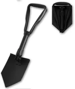Folding Shovel, 3 in 1 Camping Shovel Folding Multitool for Off Road Camping Gardening Beach Digging Dirt Sand Mud & Snow, Portable and Compact