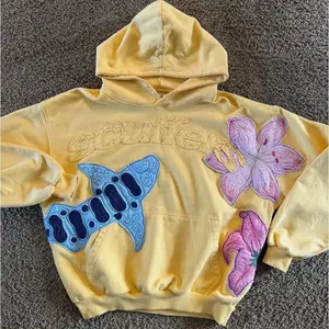 Y2K fashion patch embroidery sports hip-hop hoodie street retro high-quality couple casual daily versatile long sleeved hoodie.Aa