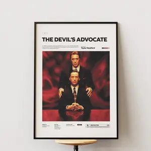 The Devil’s Advocate Poster, Keanu Reeves and Al Pacino Poster, Movie Wall Art, The Devil’s Advocate Film Poster Print, Cinematic Room Art