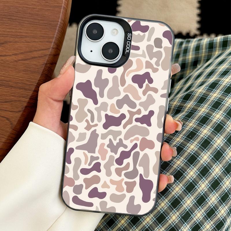 Camo Pattern Shockproof Phone Case for iPhone 7 8 X Xsmax 16 15 14 13 12 11 Pro Max Plus ProtecitvedCover Affordable Anti-Fall Vintage Premium Sitka
