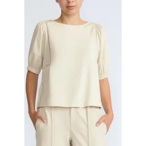 Jamie Textured Cotton Top | Pristine