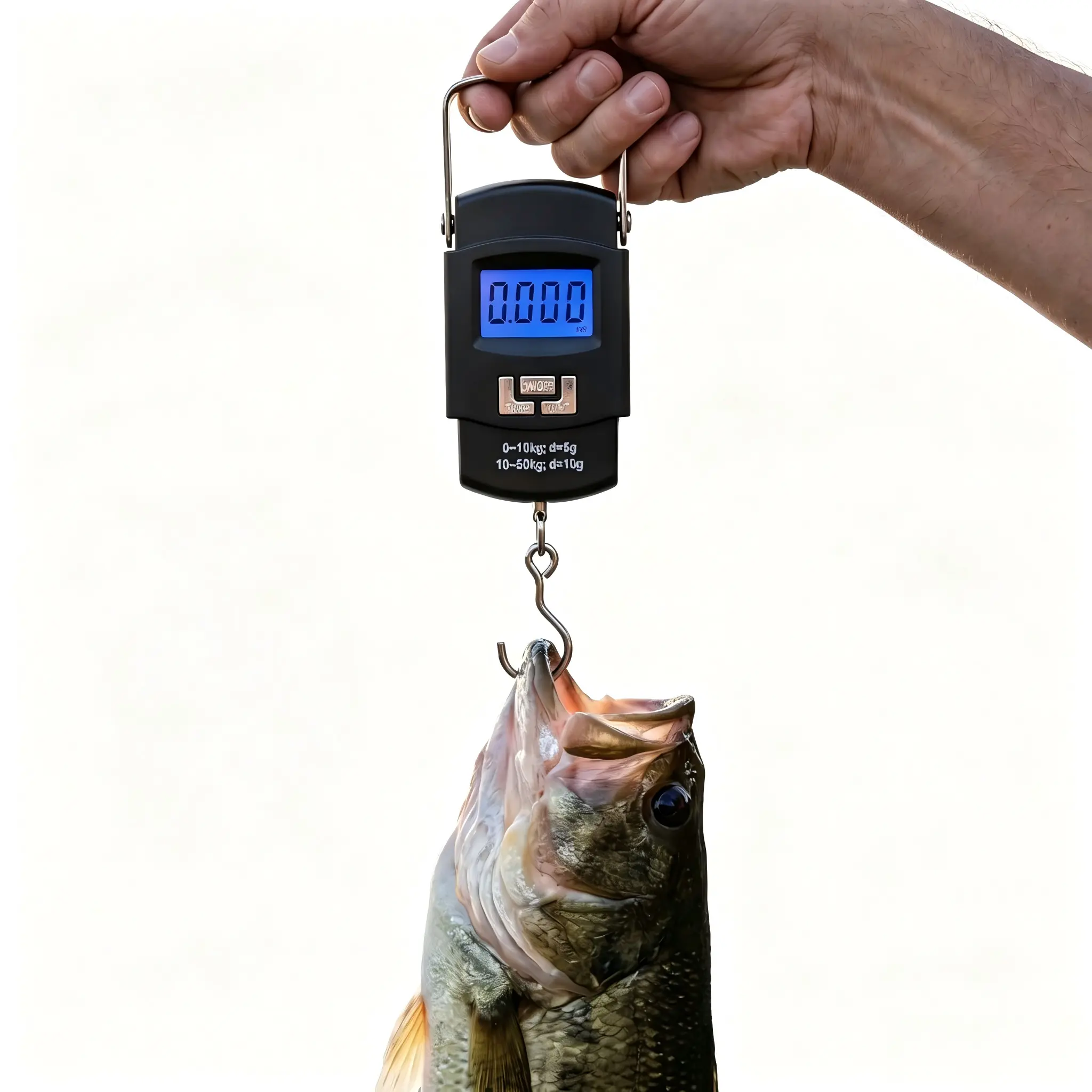 Fishing Scale, 50kg/110lb Luggage Scale with Automatic Reading Electronic Digital for Fishing, Camping Travel