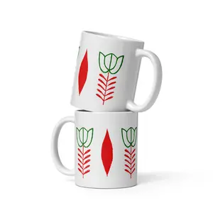 Shaffeh Cup Lebanon Lebanese White glossy mug Washable Drink Ceramic