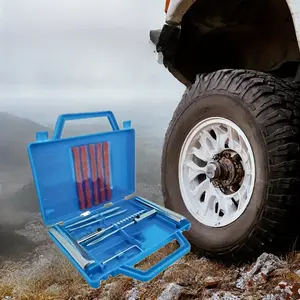 This automotive tire repair kit is a practical solution for unexpected tire problems. It comes with rubber strips that enable fast and efficient tire repairs.