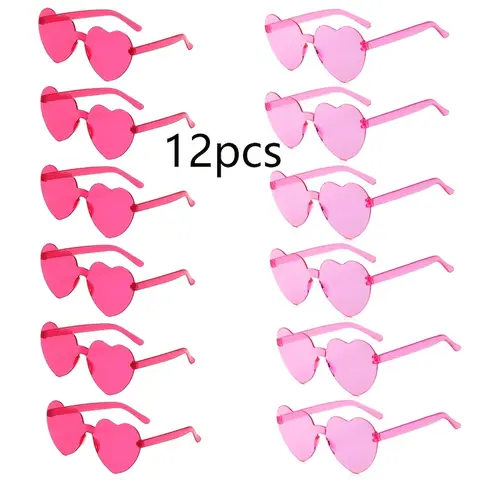 Heart Shaped Party Sunglasses, Simple Fashionable Sunglasses for Party, Wedding Decoration, Love Photo Props, Birthday Party, Graduation Decoration, Masks, Party Supplies, Party Event Props, Party Favor, Party Accessory