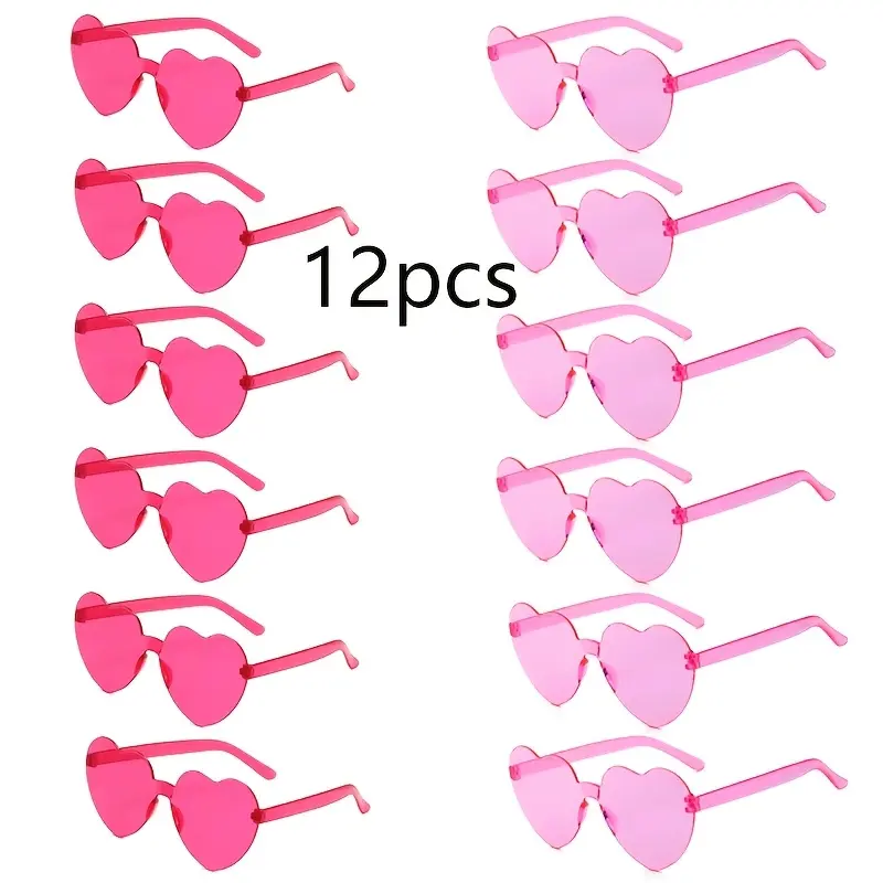 Heart Shaped Party Sunglasses, Simple Fashionable Sunglasses for Party, Wedding Decoration, Love Photo Props, Birthday Party, Graduation Decoration, Masks, Party Supplies, Party Event Props, Party Favor, Party Accessory