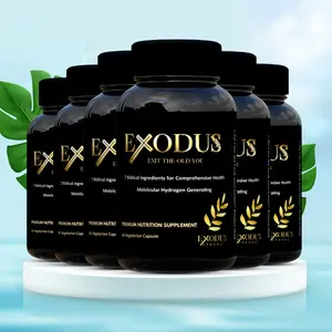 Exodus Energy Supplement: 7 Biblical Ingredients + Molecular Hydrogen for Sustainable Energy, Mental Clarity & Natural Vitality- Family Pack 6 Bottles