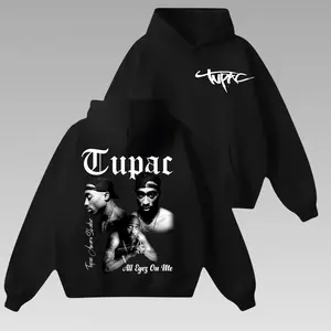 Tupac All Eyez On Me Design Hoodie, Vintage 2Pac Shirt, Unisex Rap Hip Hop  Summer Wear Gift For Music Fans And Fashion Lovers, Cotton Casual Streetwear