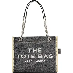 Marc Jacobs The Denim Chain Medium Tote Bag - Black Wash 2F4HTT018H05-965