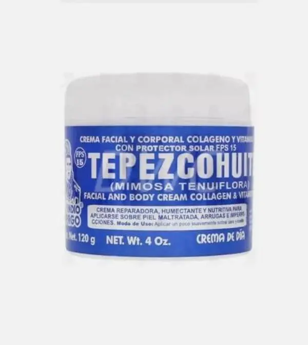 DEL INDIO PAPAGO Tepezcohuite Moisturizing Facial Day Cream (60g Pack) - 12-Month Supply, Anti-Acne, Anti-Inflammatory, Black Spots Remover, Skin Repair Moisturizers for Adults, All Skin Types