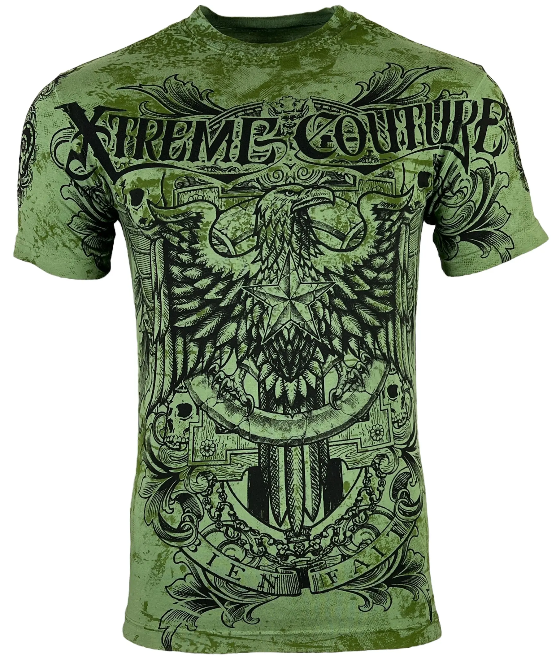 Xtreme Couture By Affliction Men's Print Cotton T-Shirt - Short-Sleeve, Round Neck, Casual Menswear Top