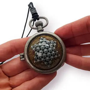 Orgonite Pendant - Handcrafted EMF Shielding Steampunk Style with Spiritual Protection and Higher Vibration Natural Crystal inner peace