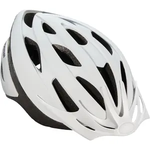 Helmet for Adults, Size 58-62 cm for Riders Ages 14+, Microshell, Adjustable Dial & Straps, Interior Padding, Air Vents, Visor, Adult Bike Helmet