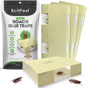 Roach Glue Traps – 12 Pack | Sticky Indoor Pest Control Trap for Cockroaches