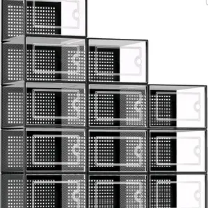 ￼Visit the Store, Kuject  Kuject  Visit the Store  4.4  10,113  Kuject X-Large Shoe Storage Boxes Organizers for Closet 12 Pack, Clear Plastic Stackable Sneaker Containers for Entryway, Space Saving Shoe Rack Bin Holder