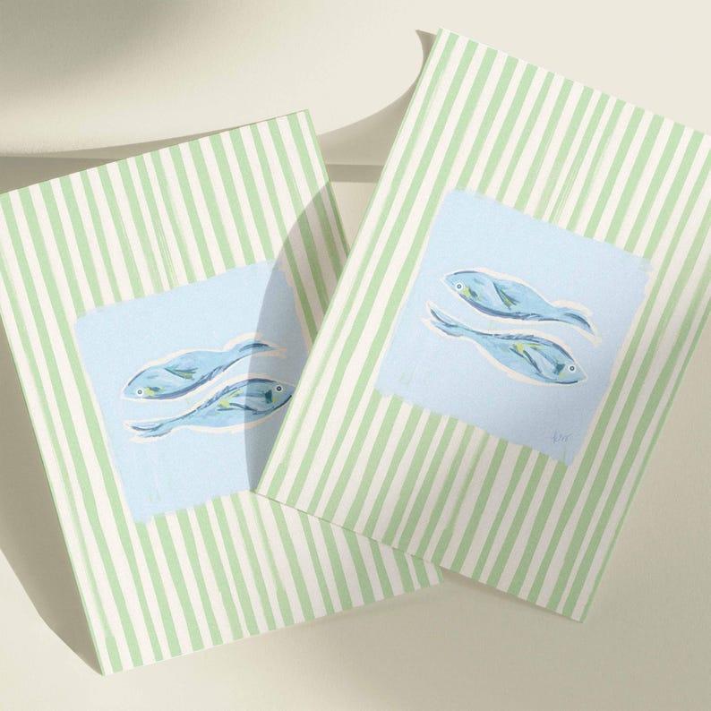 Sardine Fish Wall Art – Grandmillennial Modern Southern Decor, Cozy Coastal Kitchen Print