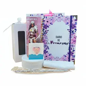 Bible Study Set with Diario de Promesas, Armor of God Tumbler & Magnetic Bookmark