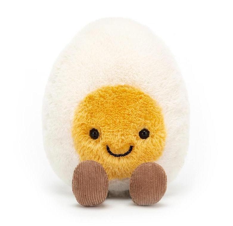 Amuseables Boiled Egg Happy Plush Toy, Food Plush Toy - A Fun Gift Choice
