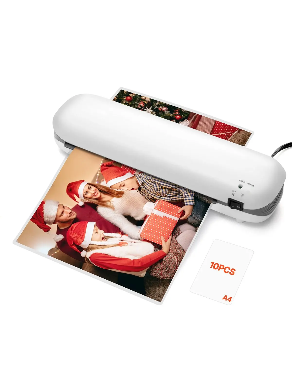 Laminator Machine, Thermal Laminator For A4 Maximum Size, Fast Warm-Up In 3-4 Minutes, Portable A4 Laminator, 3-5 Mil Laminate Thickness, Ideal For Home, Office, Business, School, And Classroom Use, White And Grey