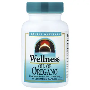 Source Naturals Wellness, Oil of Oregano, 60 Vegetarian Capsules (45 mg per Capsule)