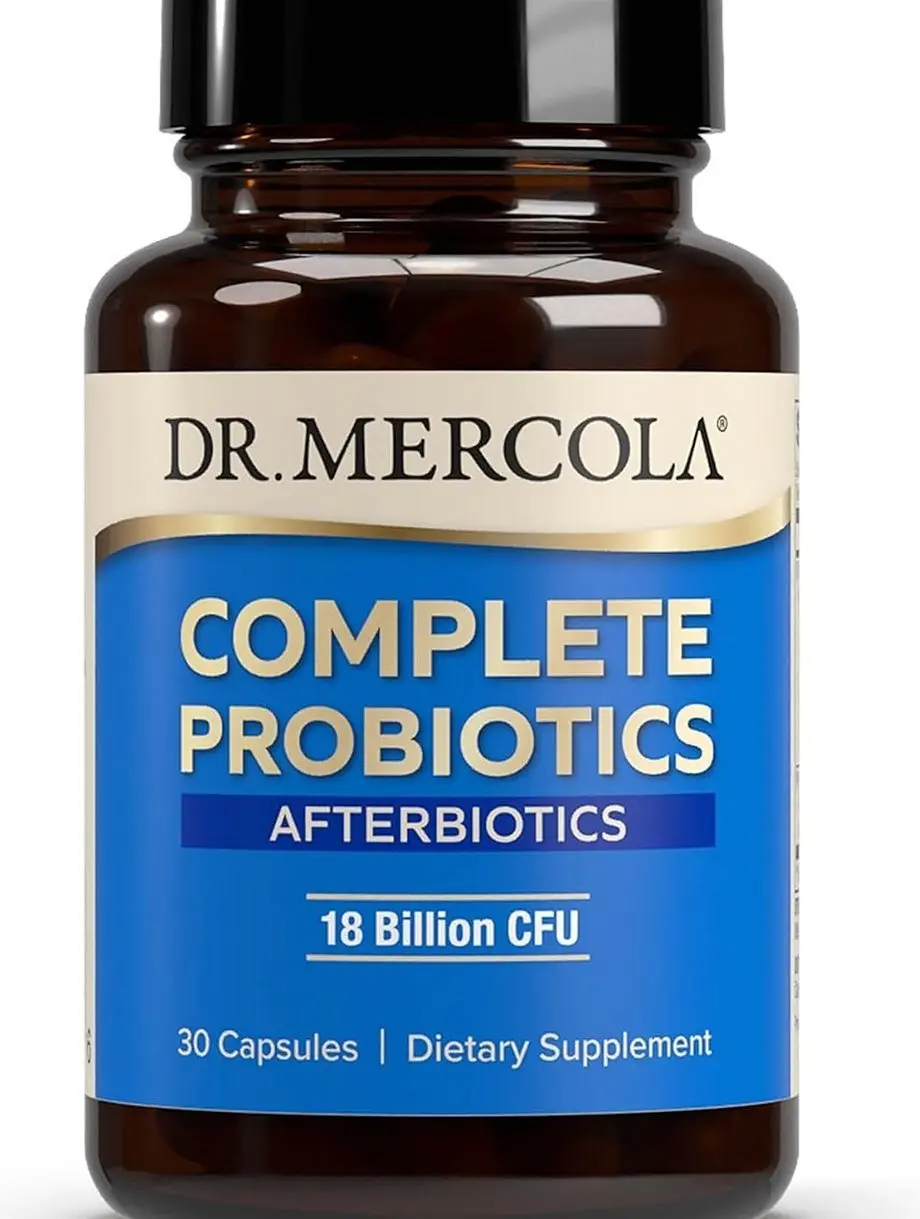 Dr. Mercola Complete Afterbiotics - 18 Billion CFU - Supports Digestive & Immune Health - SBOs - with Saccharomyces boulardii - Non-GMO & Gluten-Free - 30 Capsules (30 Servings)