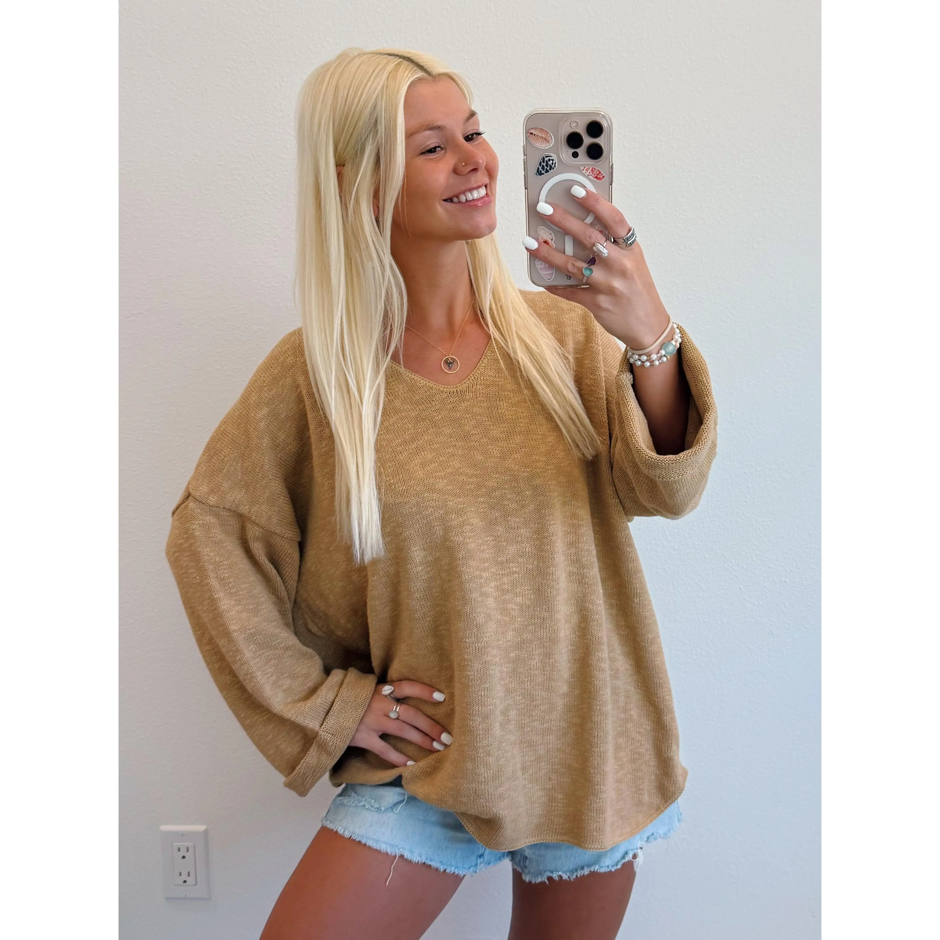 Oversized V Neck Sweater Oversized V Neck Sweater