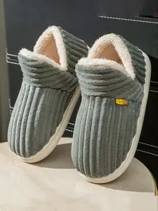Women's Winter High-Top Plush Slippers, Indoor Warm Anti-Slip Soft Sole Shoes, Comfortable Home Footwear for Cold Weather