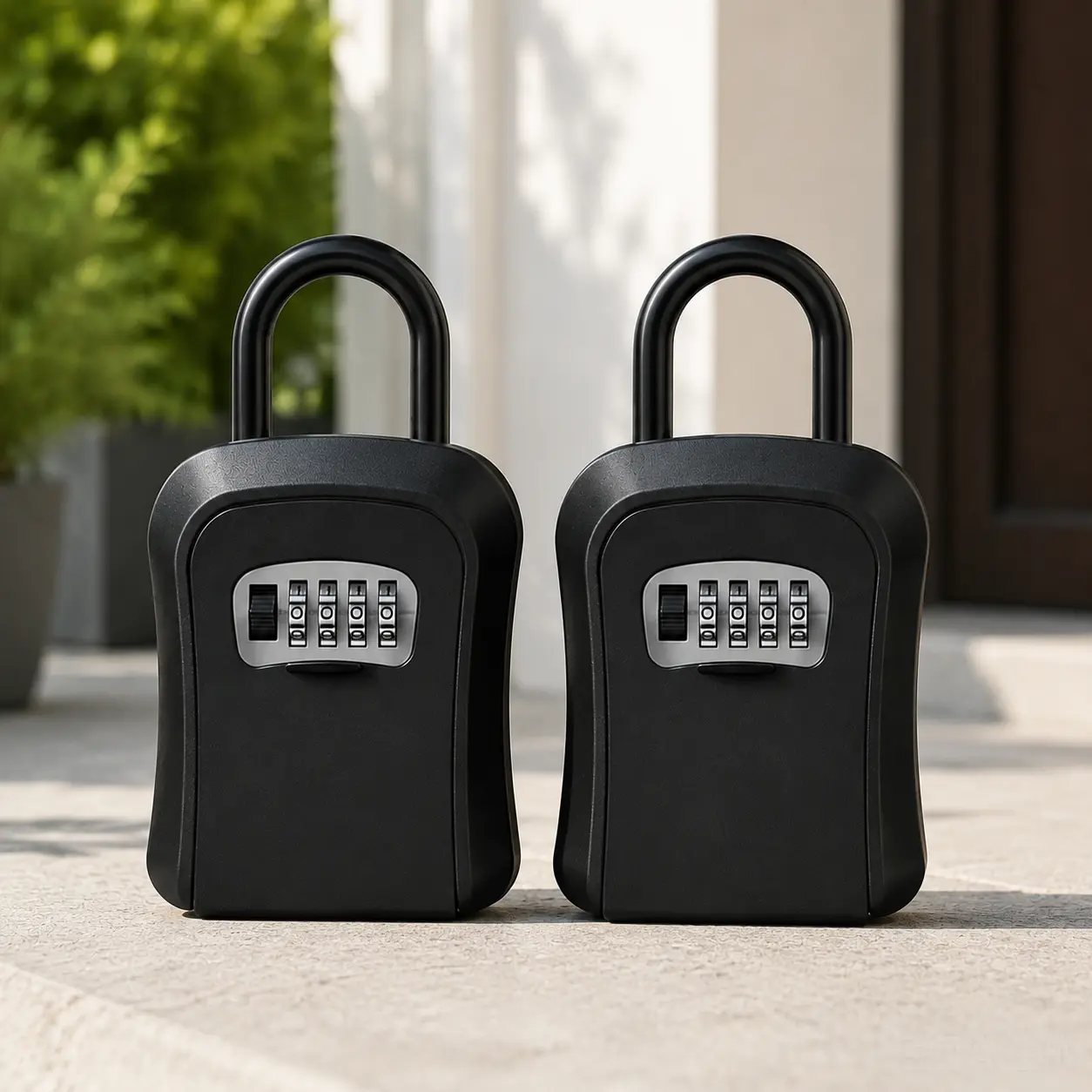 2-Pack Key Lock Box for Outside-Combination Lockbox for House Key-Portable/Wall Mounted/Waterproof / Safe / Rugged, Suitable for homes, businesses, schools, offices, etc.