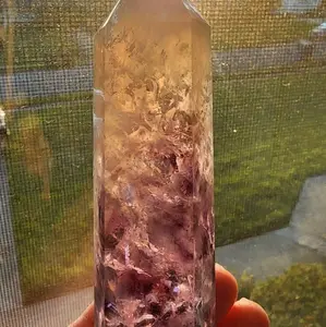 Crystal Tower Amethyst Agate Home Ornament