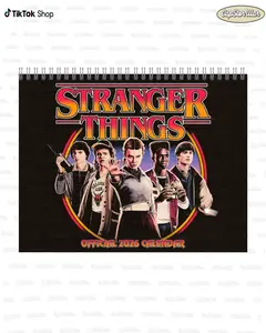 Stranger Things 2026 Wall Calendar, Calendar For Fan Movie, Monthly Hanging Wall Calendar, Collectible Gift For Fans Eleven And The Upside Down, Retro 80s Hawkins Poster Art
