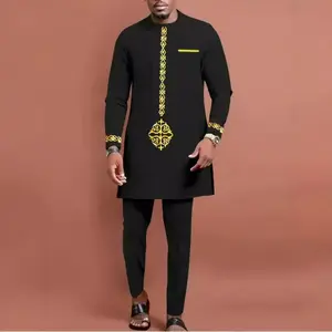 New African Men's Ethnic Set Four Seasons Black High-end Suit Hot-selling Style Handsome