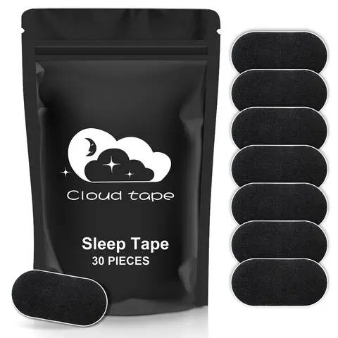 30/60/120 Count One Month Supply, Gentle, Mouth Tape For Sleeping, Mouth Tape, Black, Adhesion Sports Accessories, Anti Snoring Sticker Snoring Relief Sticker
