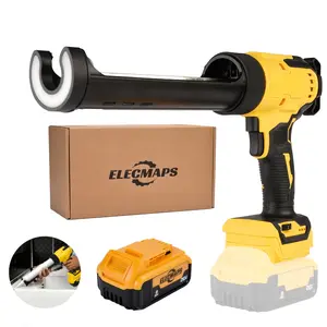 ELECMAPS 20V Cordless Caulking Gun  Compatible with 20V batteries, 4-speed settings, LED light, ideal for construction and decoration, electrical work, automotive parts, window sealing, bathrooms, kitchens, sealing and repairs, and as a gift for men