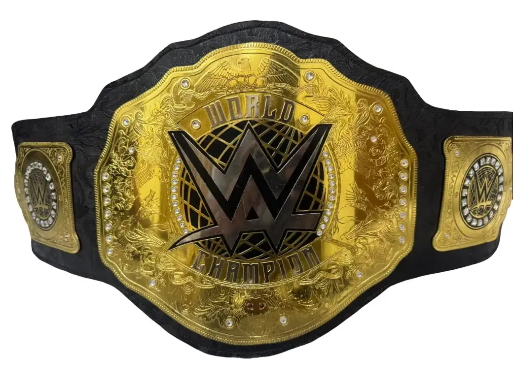 WWE World Wrestling Entertainment New Heavyweight Championship Belt Replica Title Adult Size Made In 2MM Brass Plates With Real Cowhide Leather Strap